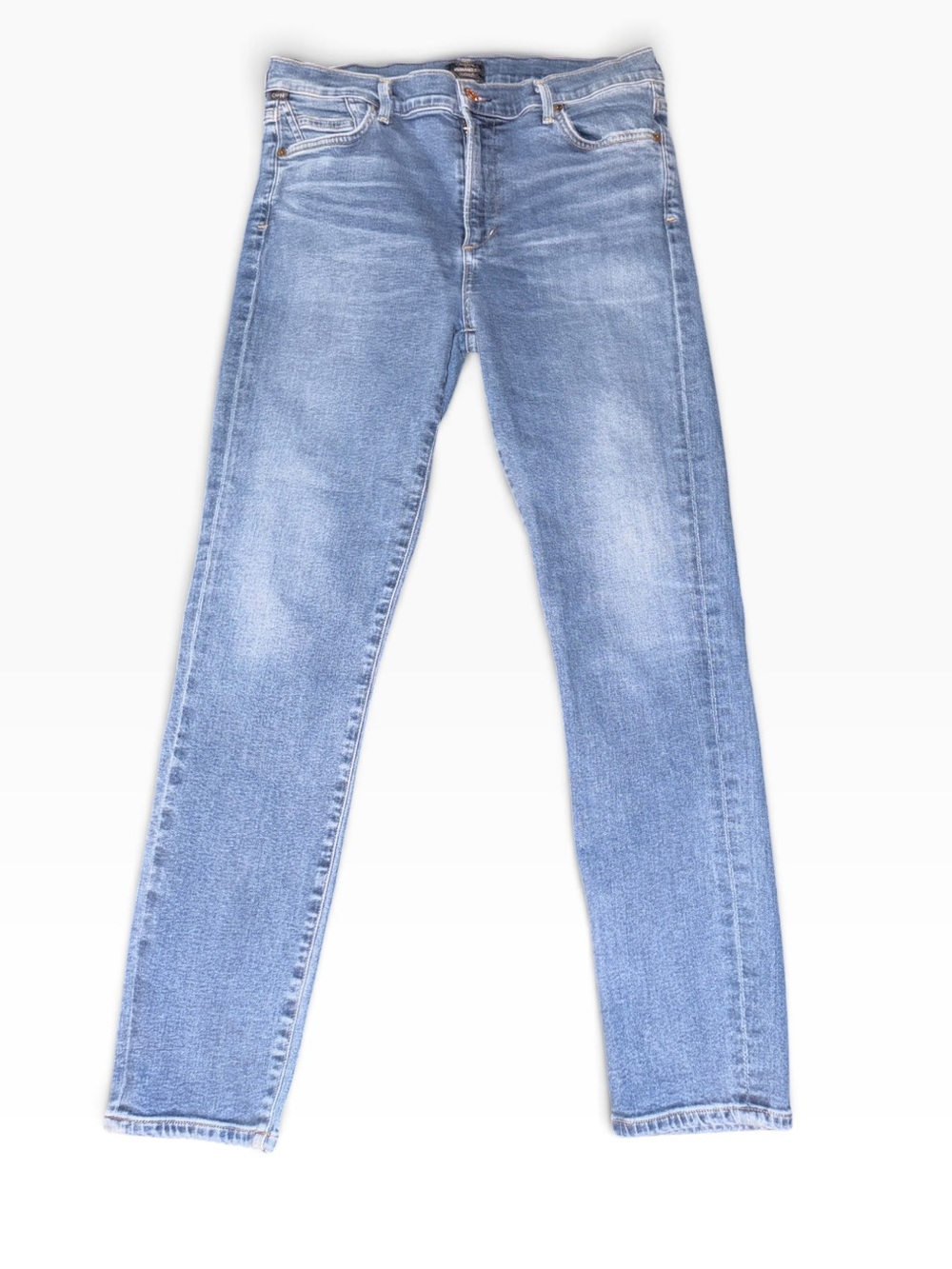 Men's Light Blue Slim Straight Jeans